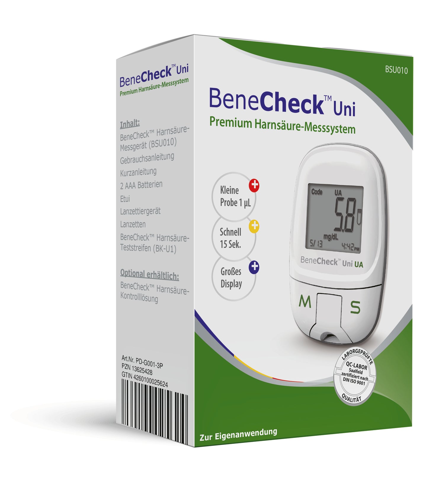 BeneCheck Premium Uni Harnsäuremessgerät LOT: U21013010 / F1694