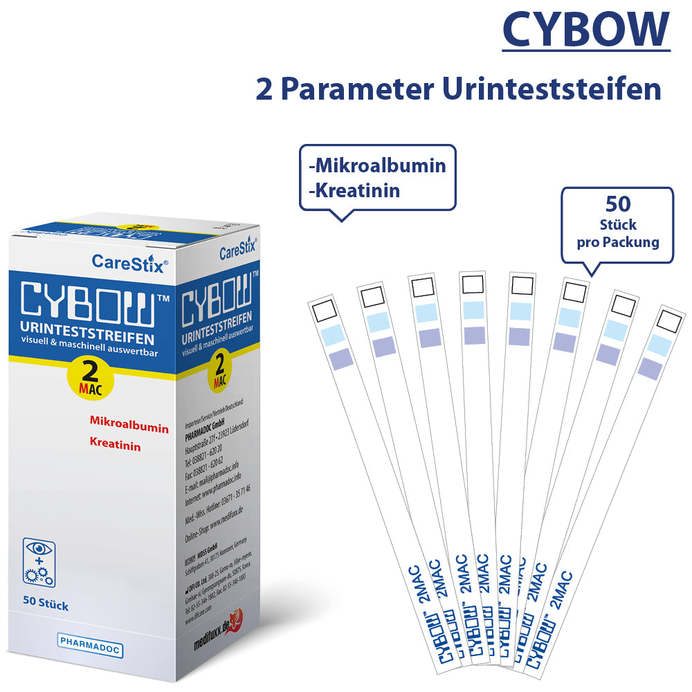 Urinteststreifen CYBOW 2MAC 50 Stück pro Packung