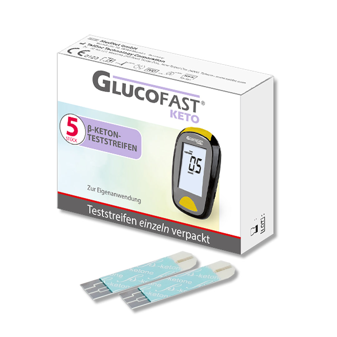 Glucofast COMBO Multiparameter-Messsystem - Blutzucker, HCT-Anzeige, ß-Keton, Gesamt-Cholesterin