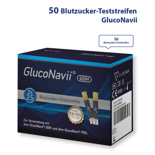 Gluconavii Kombi-Set Teststreifen und Nodolo Lanzetten