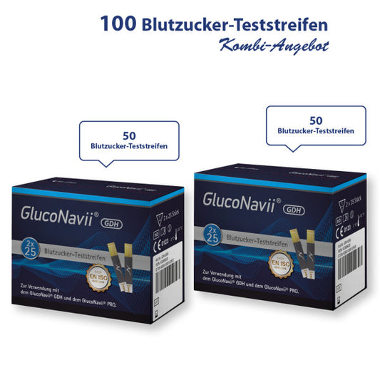 Gluconavii Teststreifen 4x25 Stck Kombi-Set
