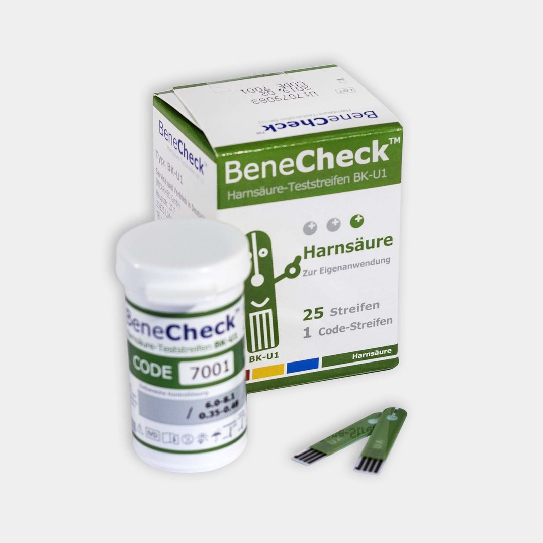 Harnsäure-Teststreifen BeneCheck Premium UA, 25 Stück LOT: U21013010