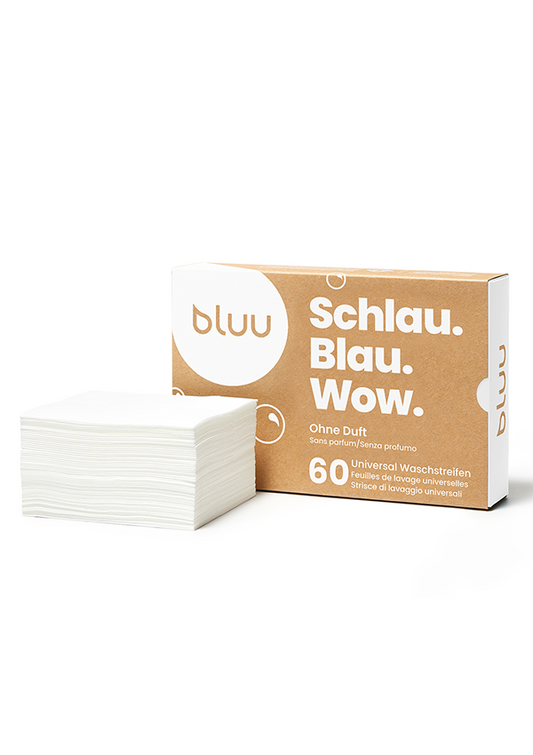 bluu - 60 Universal Waschstreifen - Ohne Duft